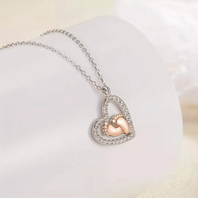 To My Mommy - Heart Footprint Pendant Necklace for Mom